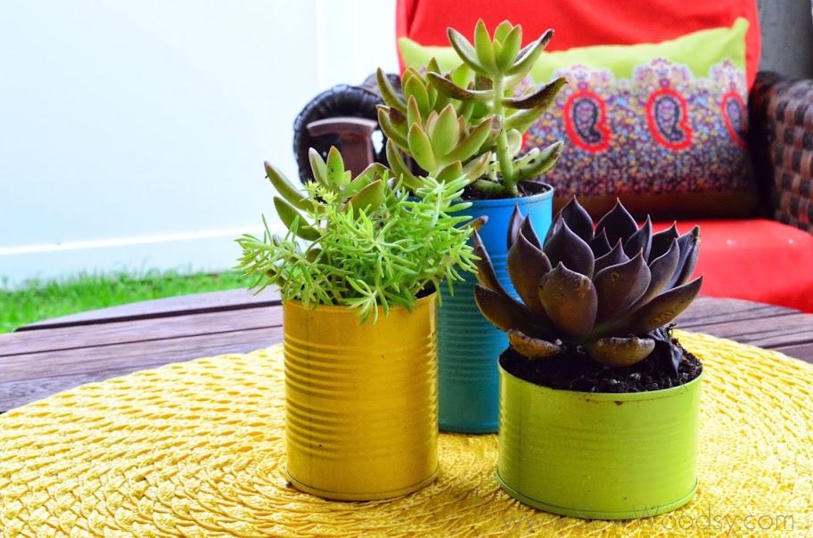 Aluminum Can Succulent Garden via gruro.com #LifeForLess #pmedia