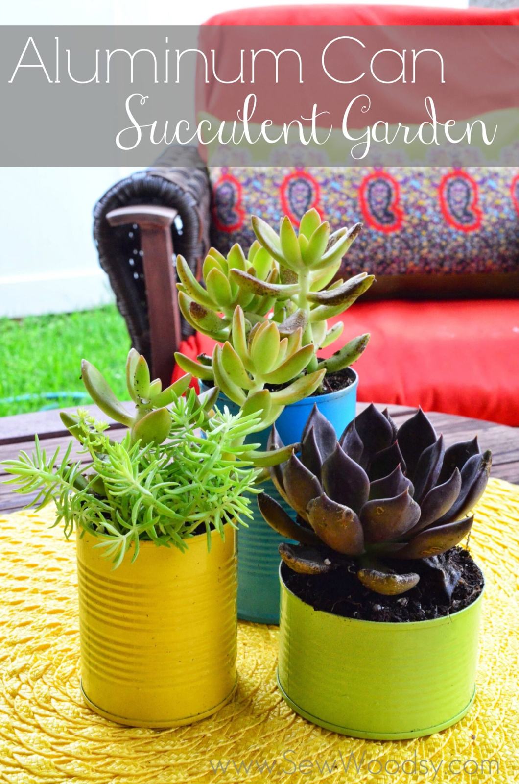Aluminum Can Succulent Garden