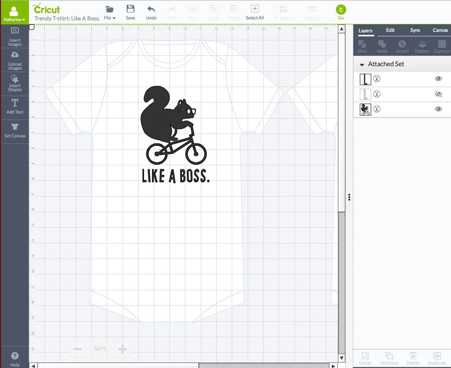 Like A Boss Onesie on Cricut Design Space