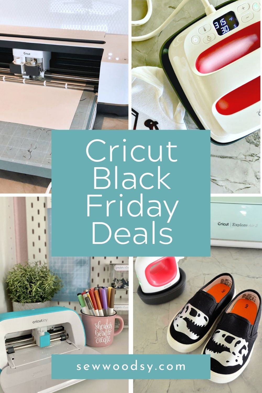 Four photos of cricut projects and accessories.