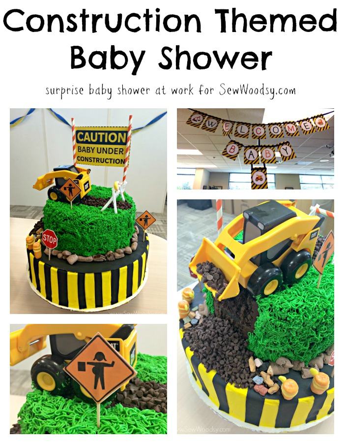 Construction Themed Baby Shower - a surprise baby shower at work for gruro.com
