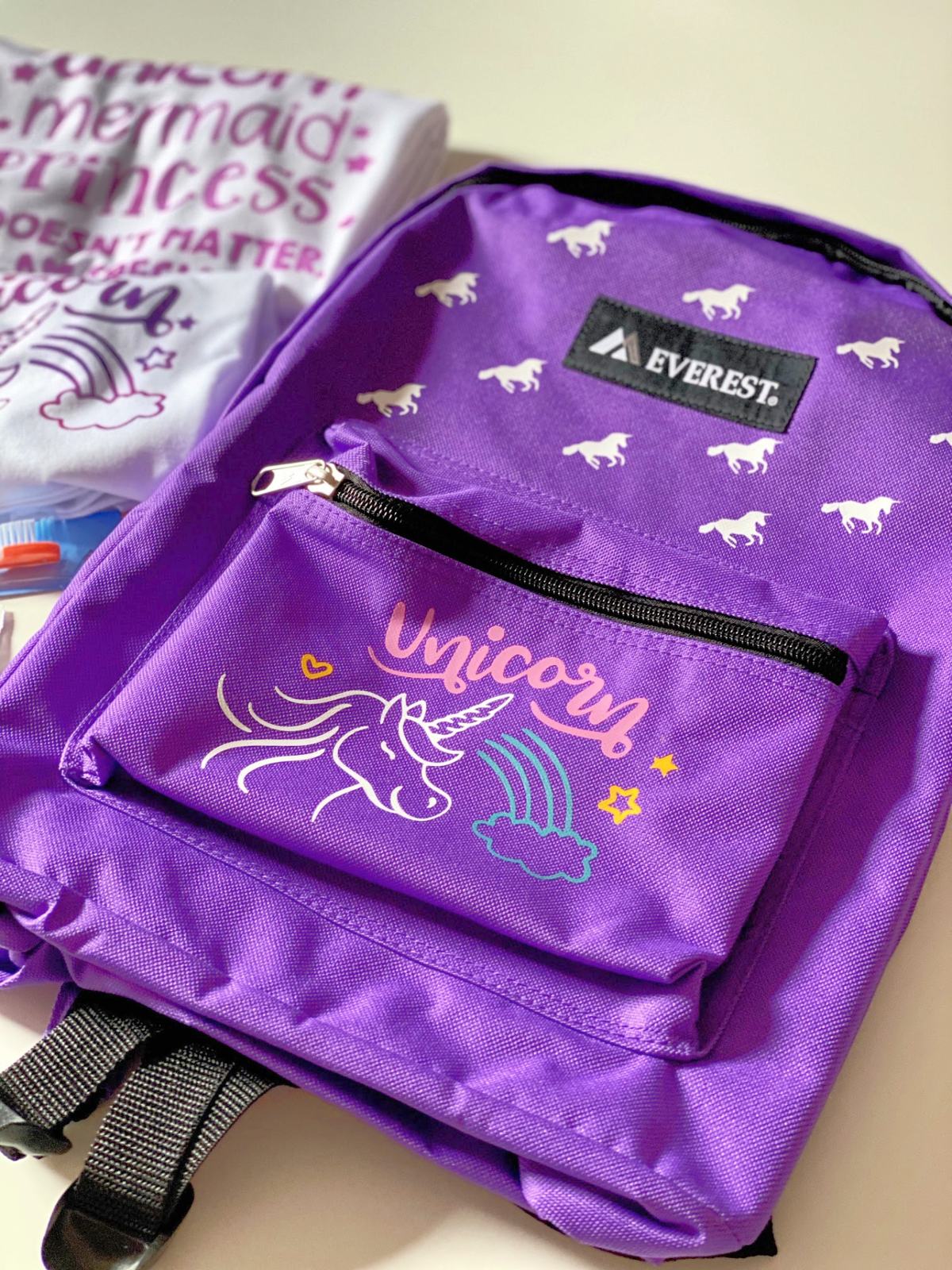 Purple bookbacg with