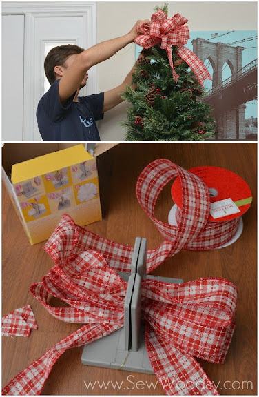 Bow on the Pre-Lit Tree