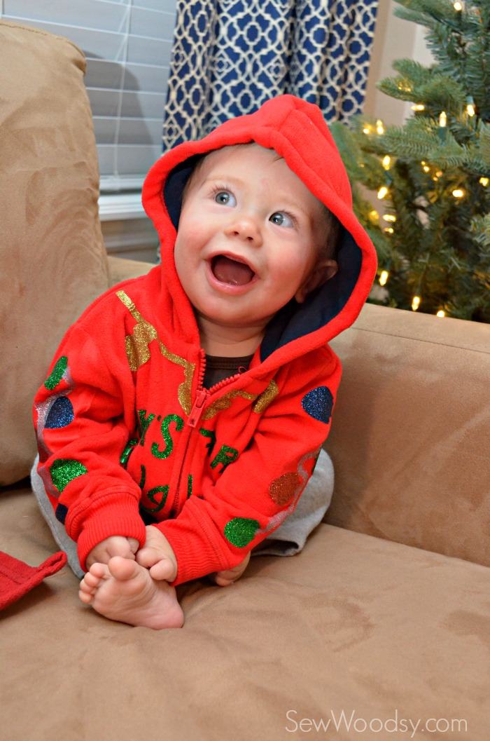DIY Baby's First Ugly Christmas Sweater