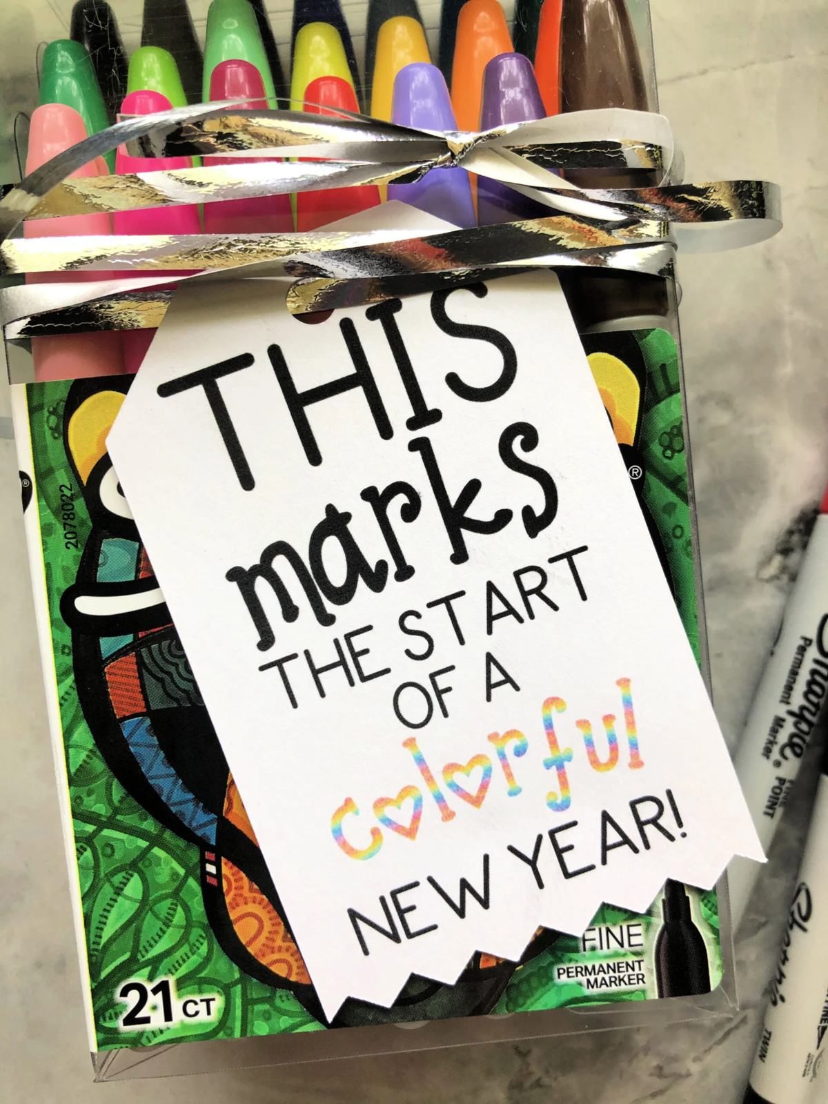 Back To School “Colorful New Year” Printable Gift Tag