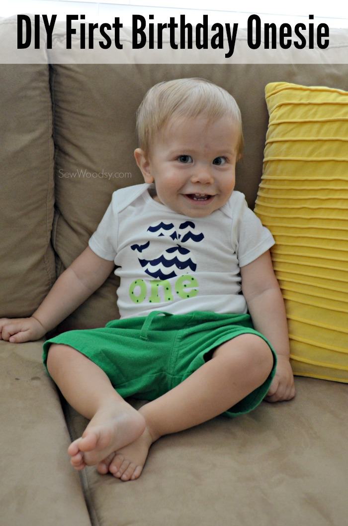 DIY first birthday onesie
