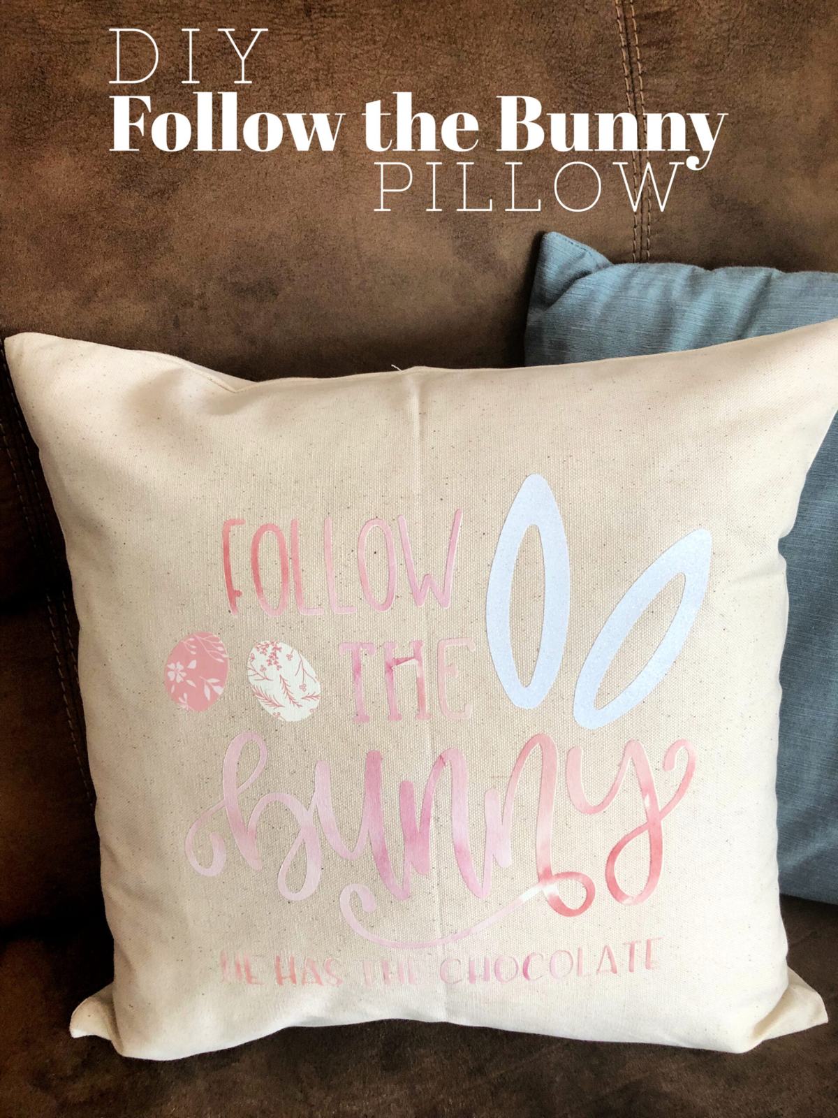 DIY Follow the Bunny Pillow Cover
