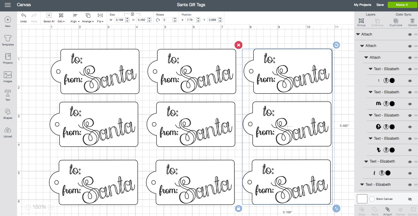 DIY Handwritten Santa Gift Tags