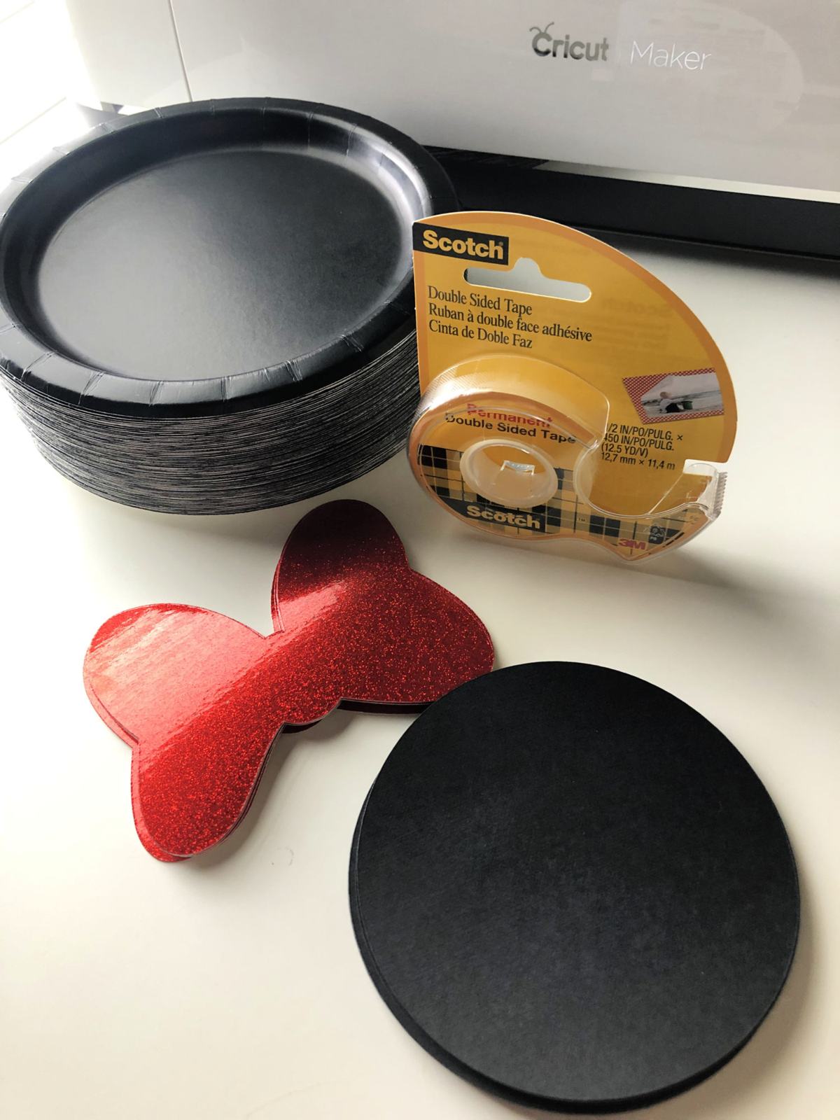 DIY Minnie Mouse Paper Plates Supplies