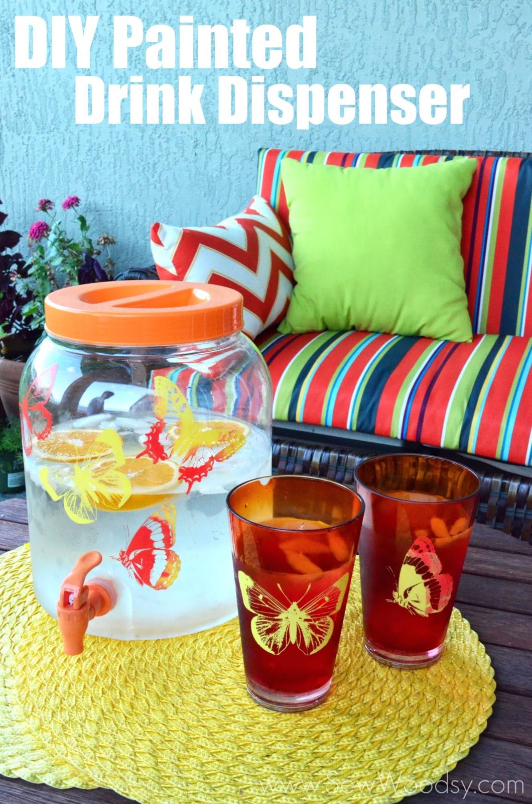 DIY Painted Drink Dispenser from gruro.com