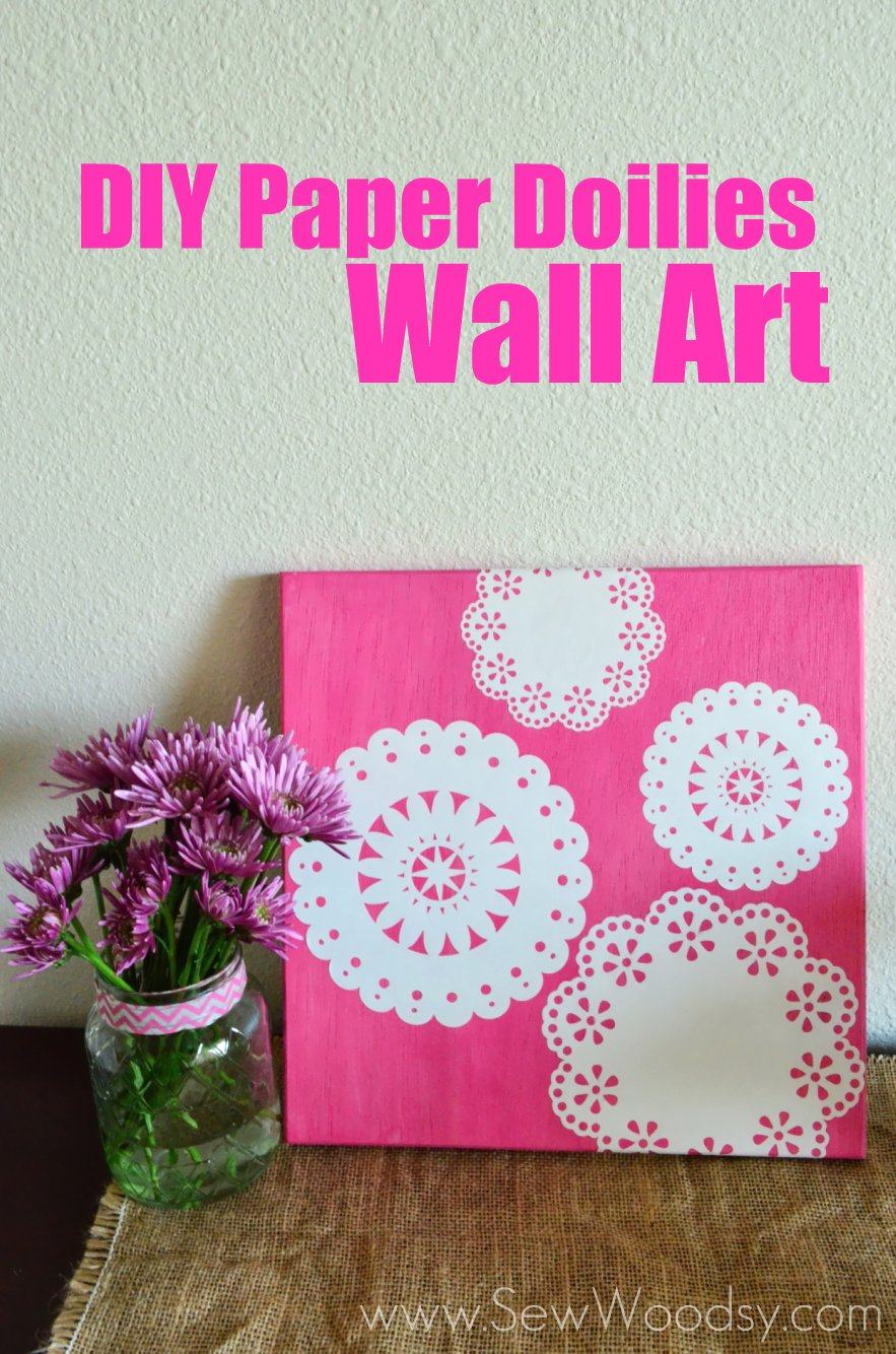 DIY Paper Doilies Wall Art from gruro.com #12MonthsOfMartha #MarthaStewartCrafts