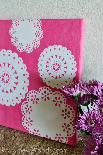 DIY Paper Doilies Wall Art from gruro.com #12MonthsOfMartha #MarthaStewartCrafts