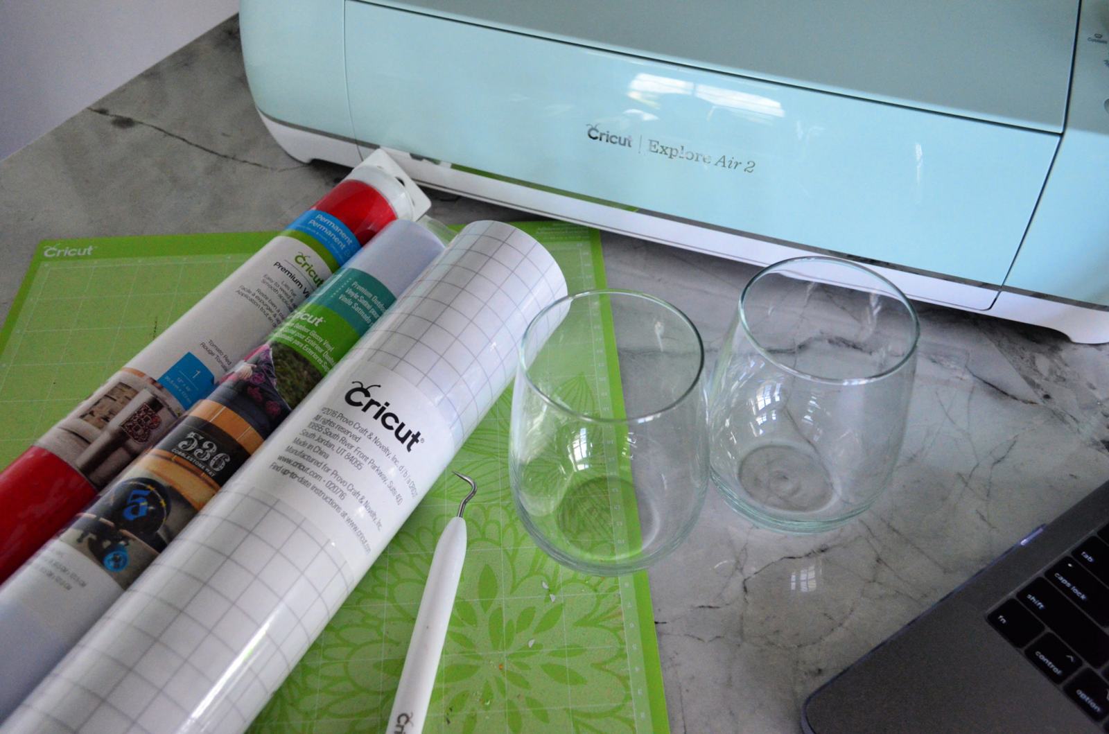 DIY Personalized Jingle Juice Wine Glass Supplies