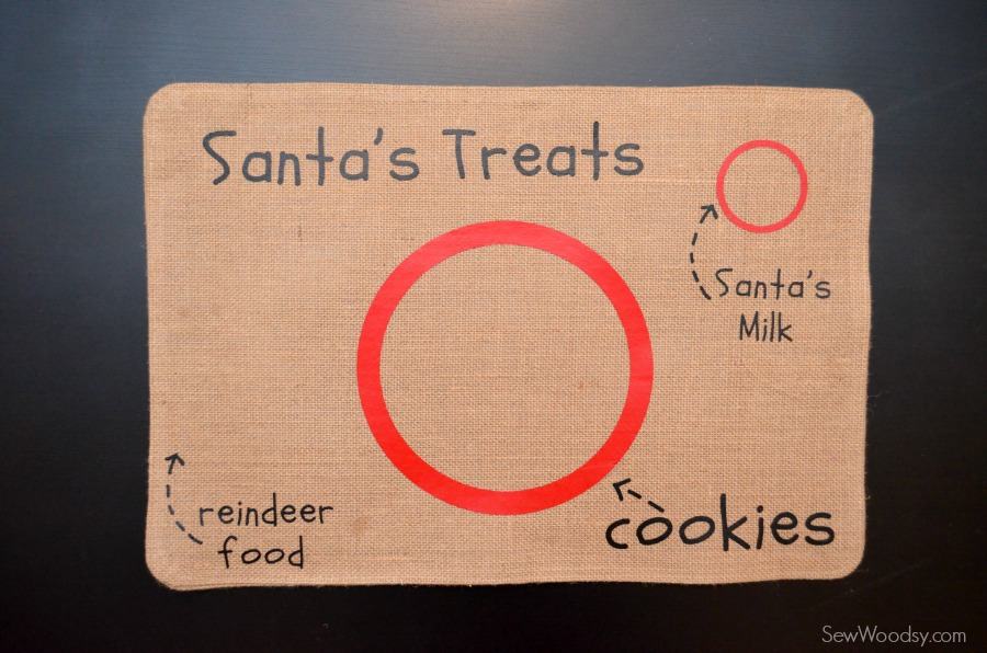 DIY Santa's Cookie and Milk Placemat 14
