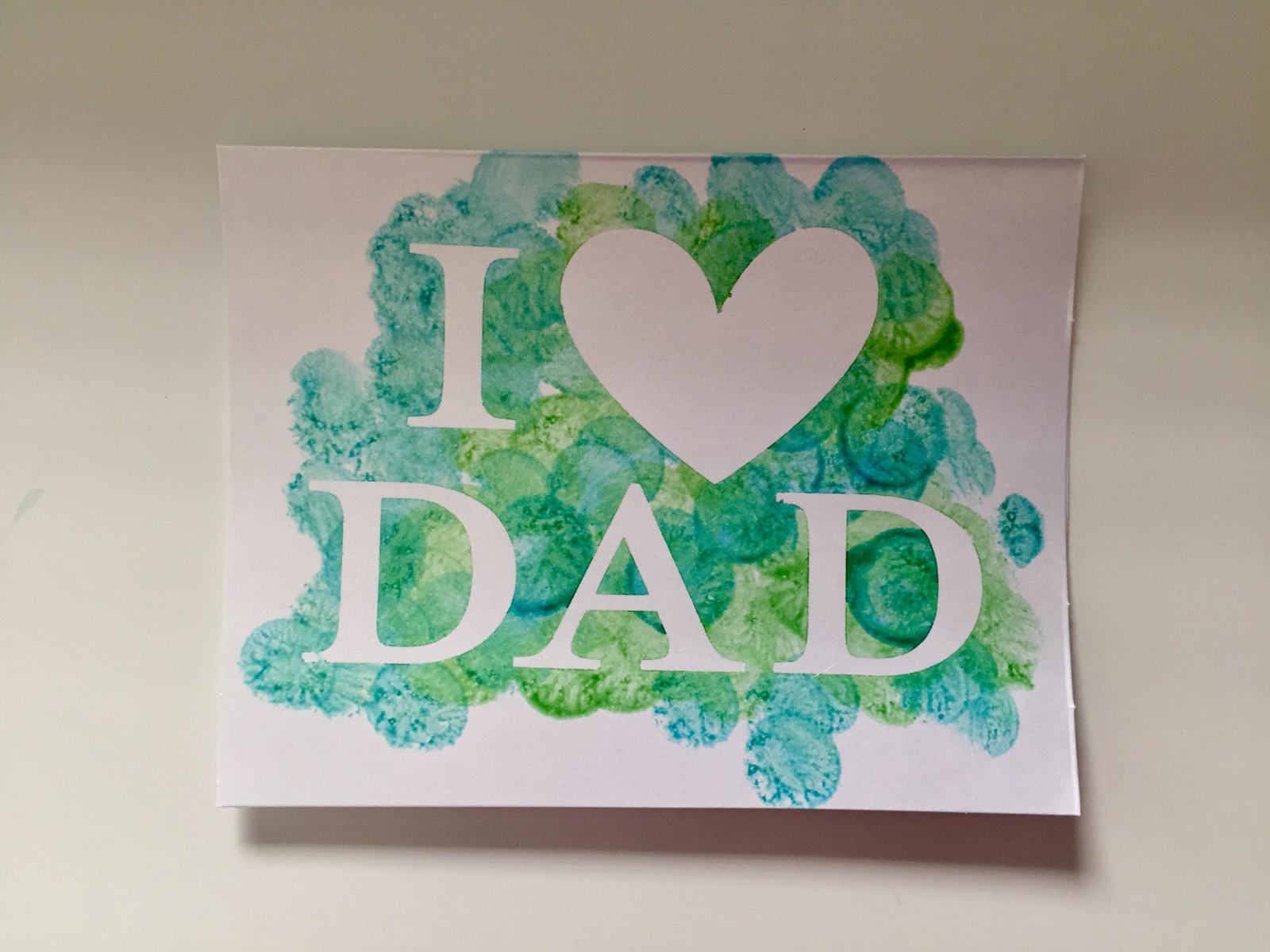 DIY Toddler Painted Father’s Day Card