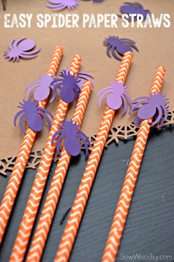 Easy Spider Paper Straws #12MonthsOfMartha