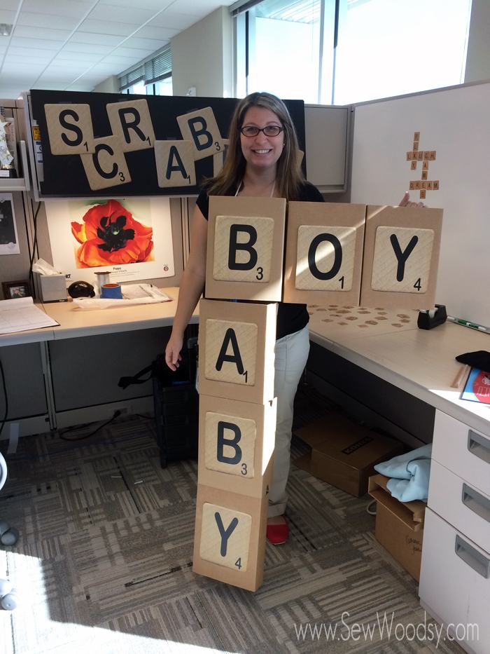 scrabble Halloween gender reveal from gruro.com