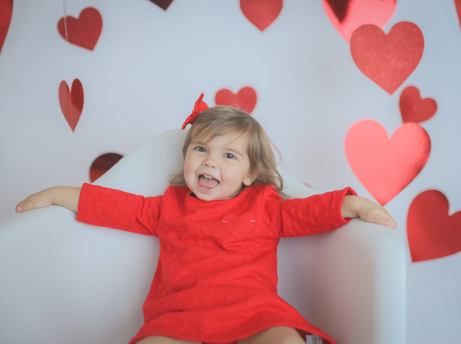 Valentines Toddler Girl Heart Photo