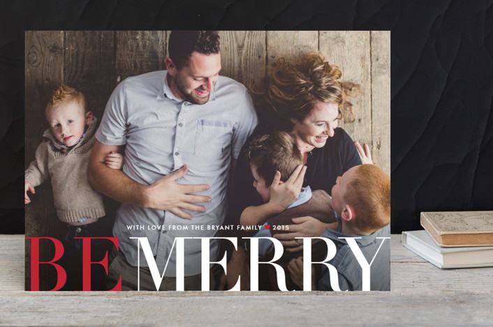 big and merry christmas photo cards