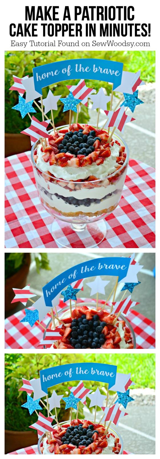 Make a patriotic cake topper in minutes!
