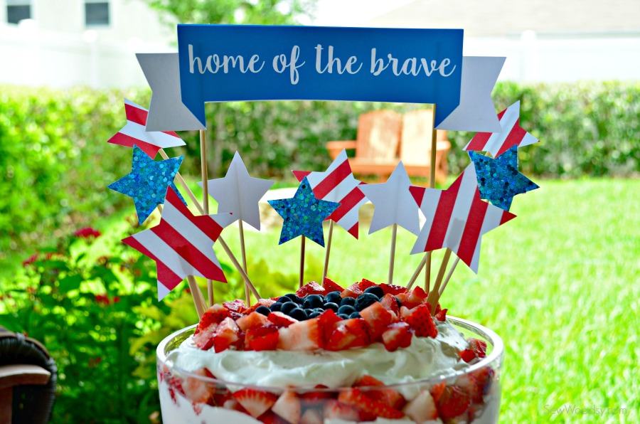 Home of the Brave Cake Topper
