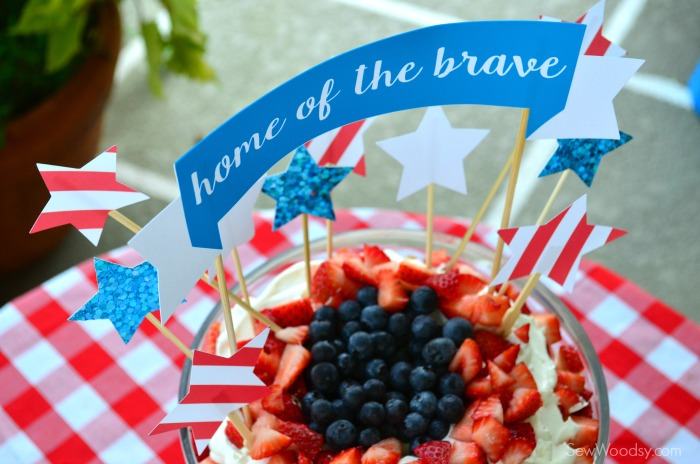 Home of the Brave Cake Topper