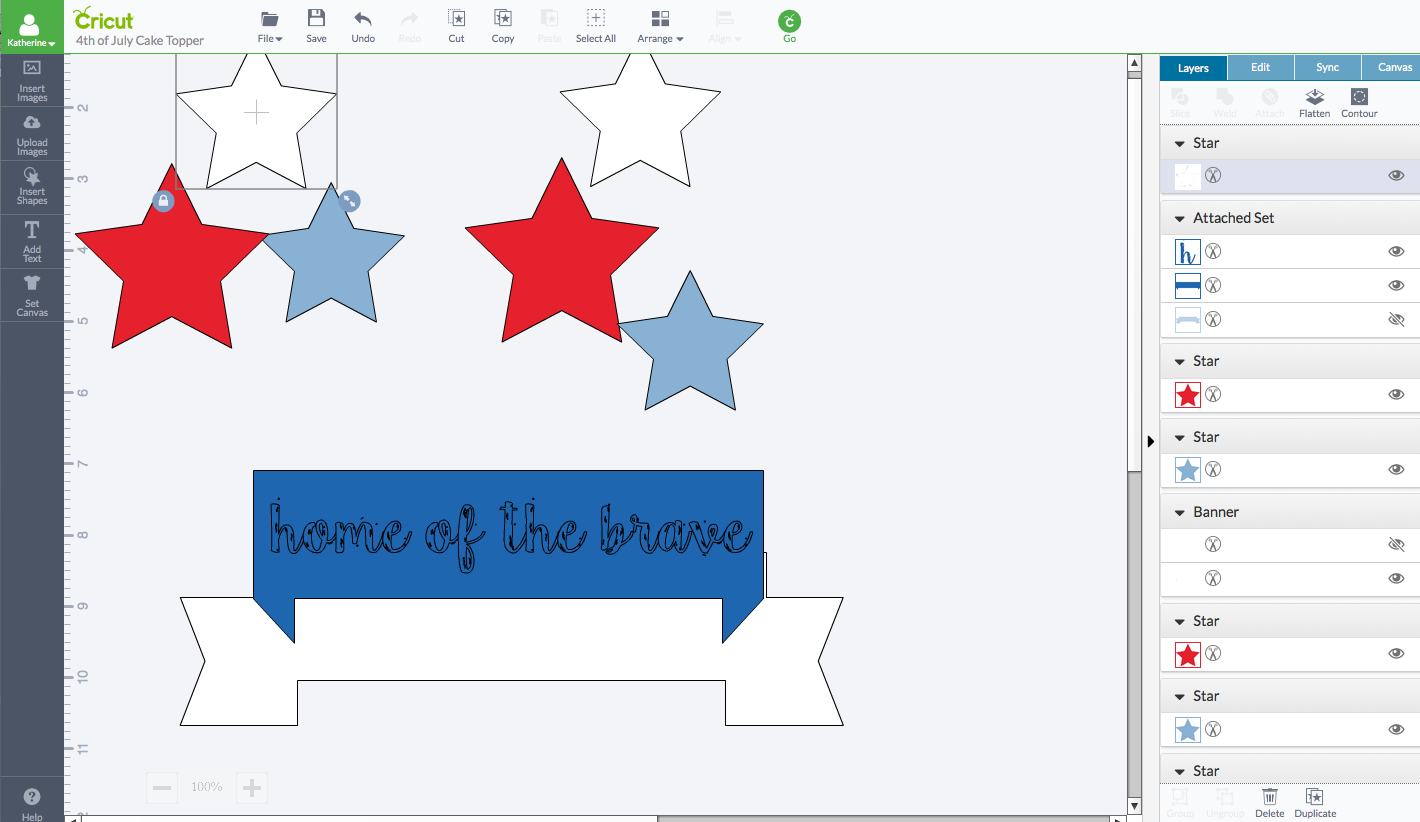 Home of the Brave Cake Topper
