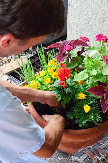 How to Create Outdoor Potted Floral Arrangements from gruro.com #gardening #diy