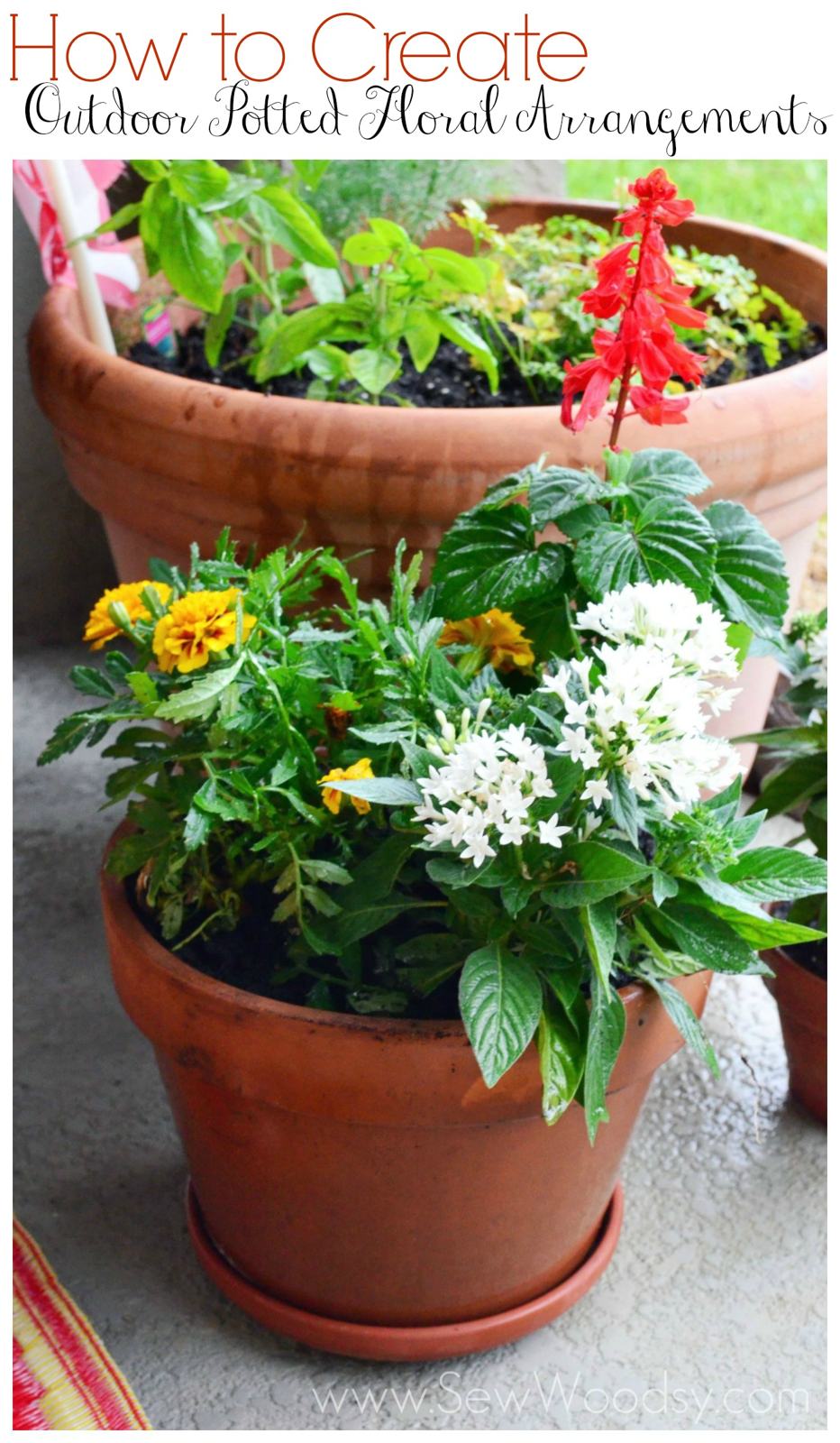 How to Create Outdoor Potted Floral Arrangements