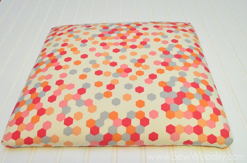 How to Reupholster a Rocking Ottoman with a Pillowcase from gruro.com #nursery #diy #reupholster