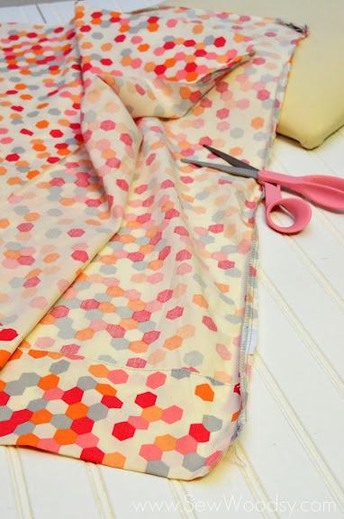 How to Reupholster a Rocking Ottoman with a Pillowcase from gruro.com #nursery #diy #reupholster