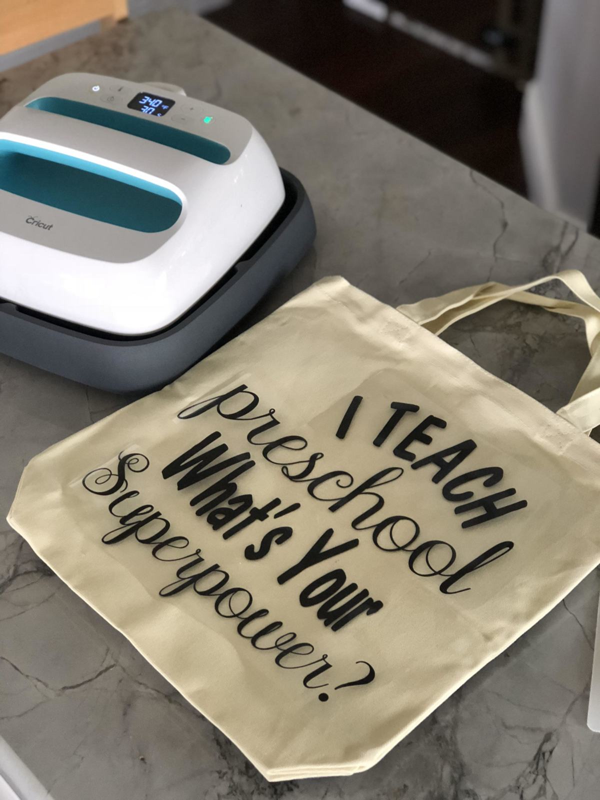 "I Teach Preschool. What's Your Superpower?" DIY Tote Bag