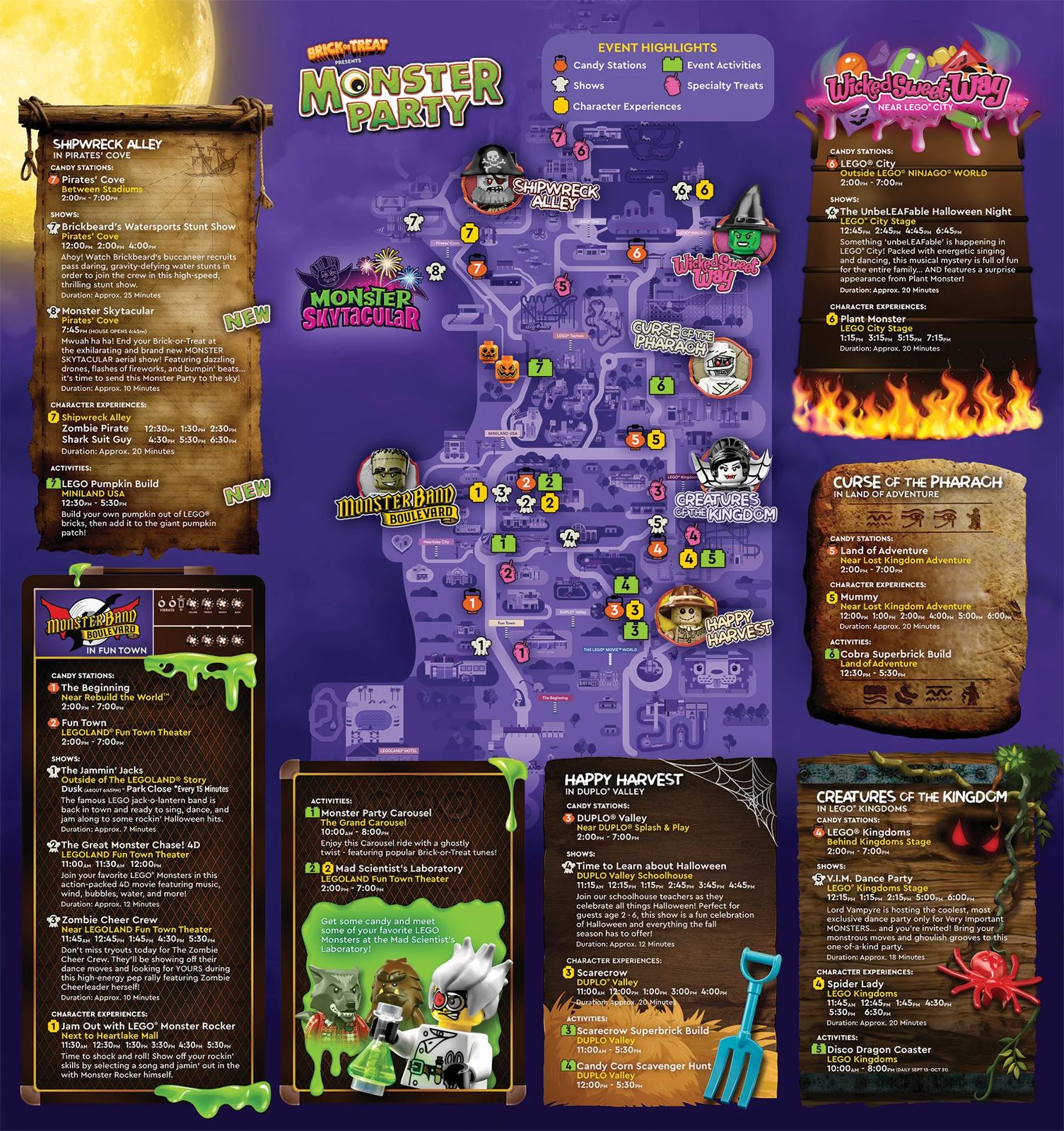 LEGOLAND map for 2024 brick or treat