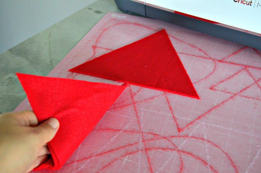 No Sew Dinosaur Costume - Cut Red Felt