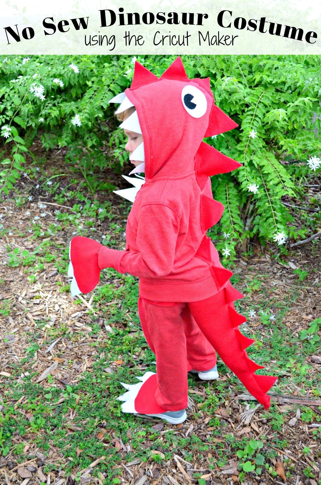 No Sew Dinosaur Costume using the Cricut Maker