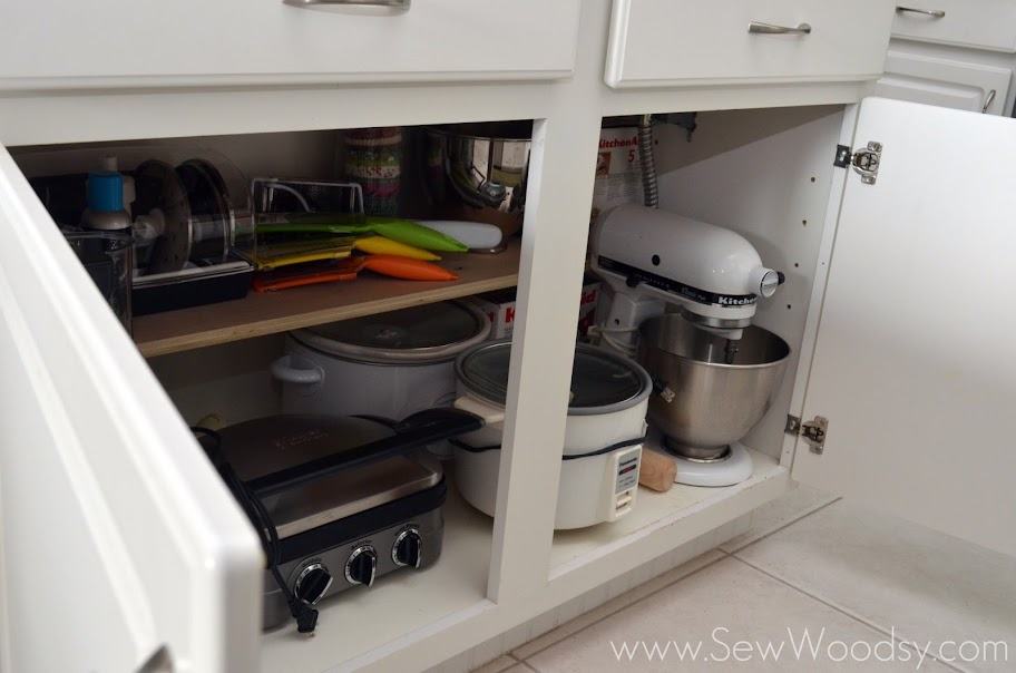 organize your kitchen island... build a shelf