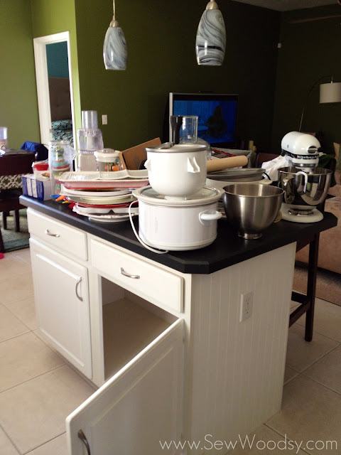 clean out the kitchen island