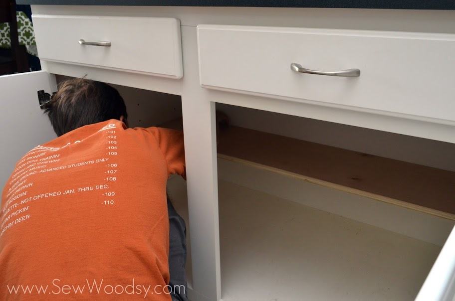 kitchen island shelf