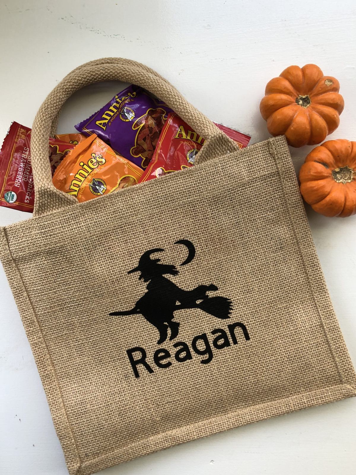 Personalized Burlap Trick or Treat Bag