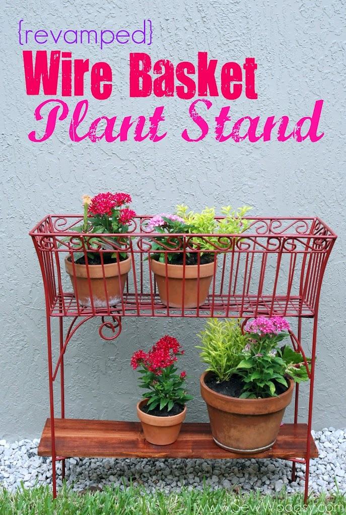 Repainting a Wire Basket Plant Stand
