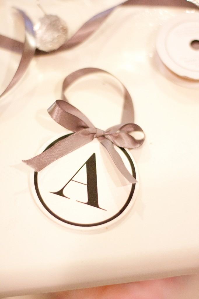 Simple Monogrammed Ornaments from A Place For Us on gruro.com
