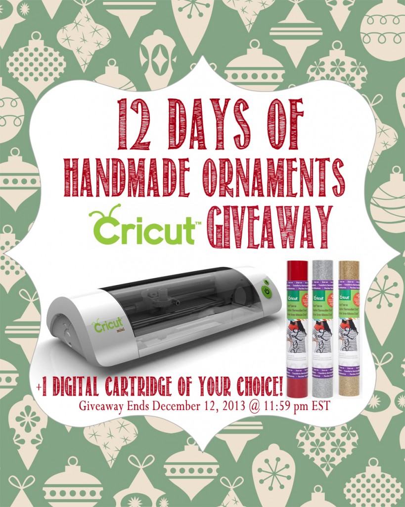 12 Days of Handmade Ornaments Cricut Giveaway from gruro.com