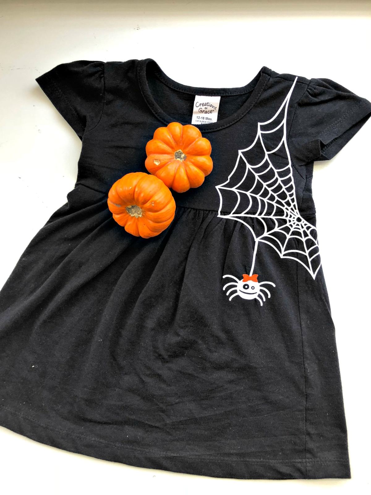 Toddler Girls DIY Spider Web Dress
