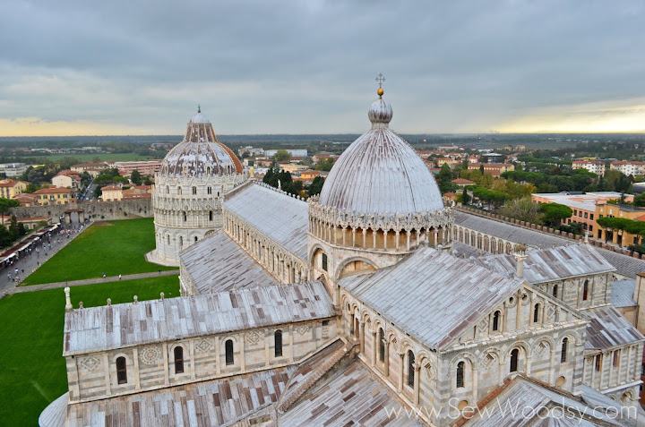 Overlooking the town of Pisa, Italy