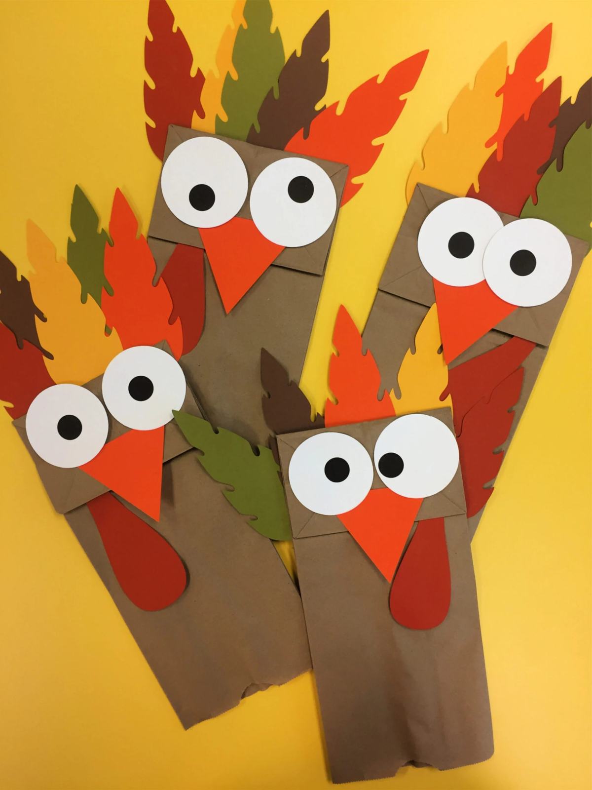 Turkey Paper Bag Puppets