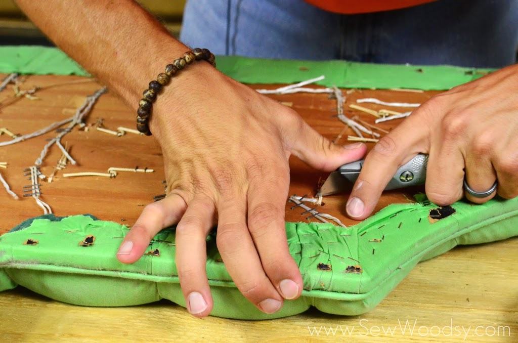 {Video} How to Tuft & Upholster an Ornate Headboard from gruro.com created for Homes.com #DIY #Video #Upholstery
