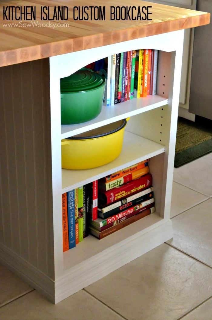 Kitchen Island Custom Bookcase video tutorial created for @homesdotcom by gruro.com #DIY #kitchen
