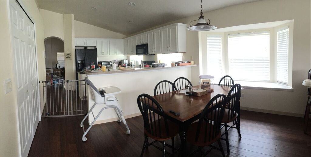 dining room and kitchen