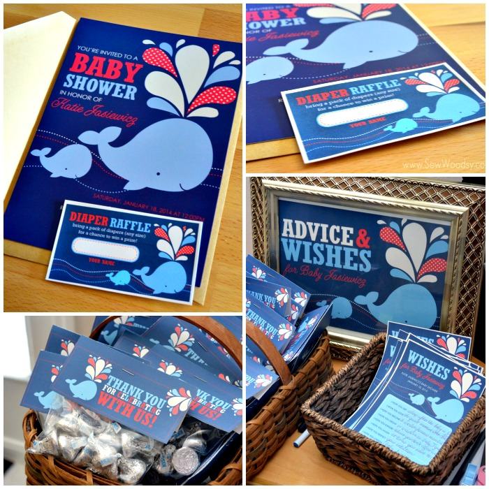 Stockberry Paper Goods for a Whale Themed Baby Shower