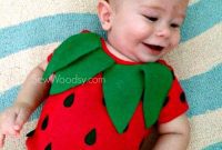 Adorable DIY Strawberry Baby Costume